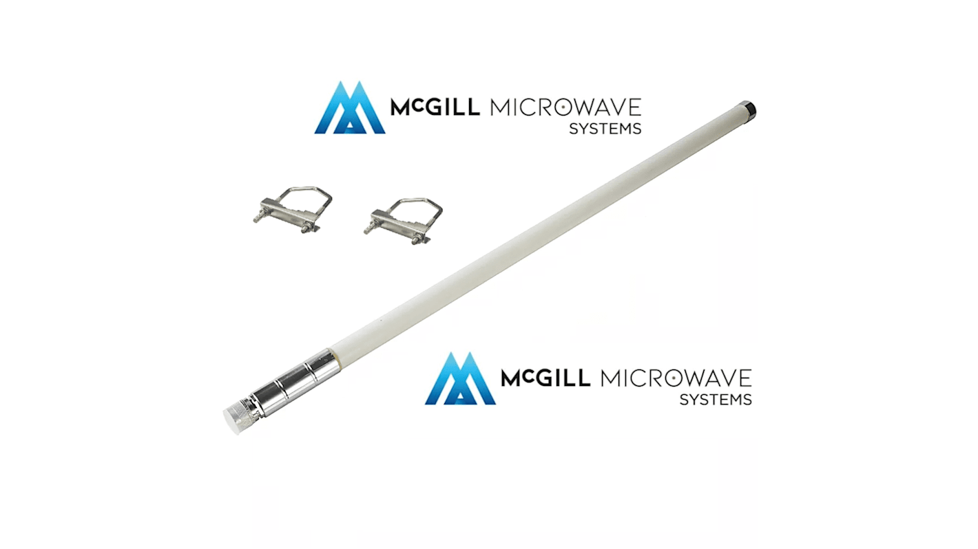 MCGILL MICROWAVE SYSTEMS LTD MM-ANT-NM-915-7.5DBI Rod Omnidirectional Antenna with Type N Male Connector, LoRaWan