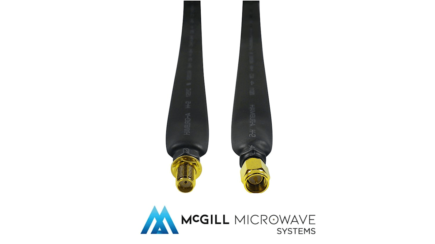 MCGILL MICROWAVE SYSTEMS LTD Koaxialkabel konfektioniert, 50 Ω, 400m, SMA / SMA, Aussen ø 1.5mm, Schwarz