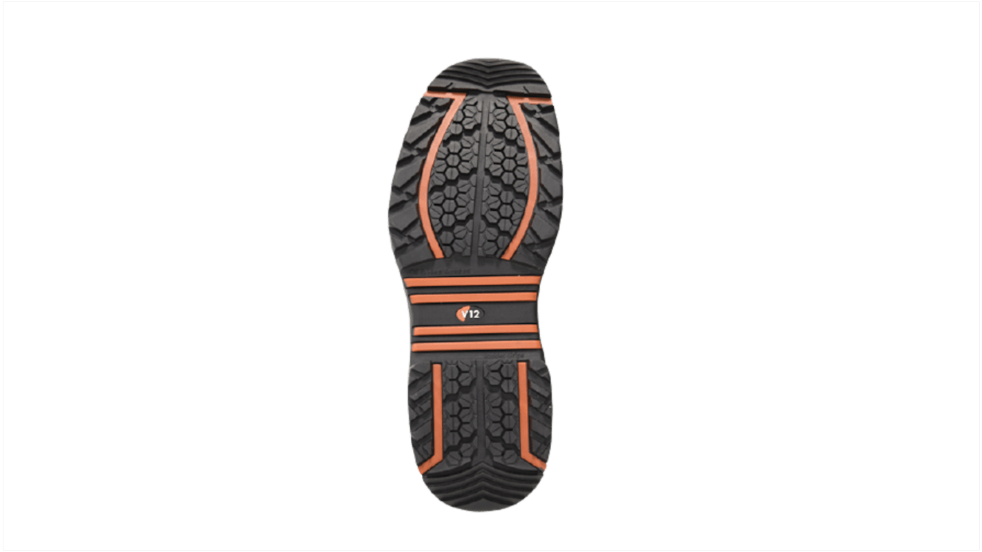V12 Footwear BOOST IGS Unisex Black Toe Capped Safety Trainers, UK 6, EU 39