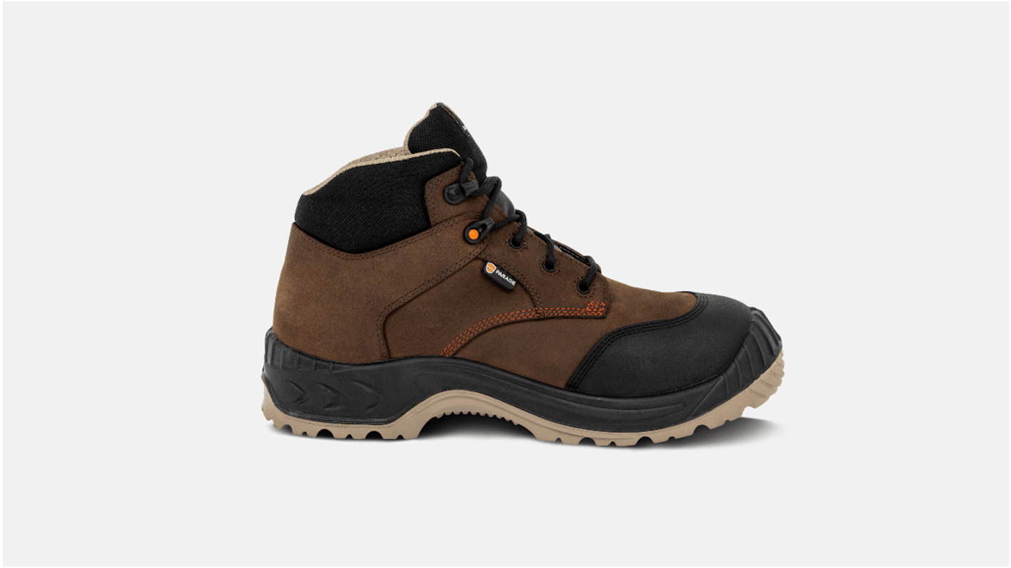 Parade NOUMEA Brown Composite Toe Capped Unisex Ankle Safety Boots, UK 6, EU 39