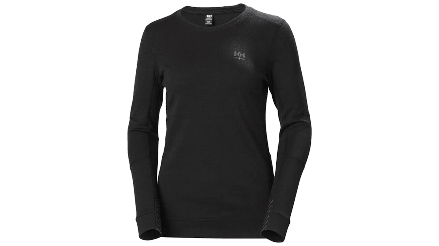 T-shirt thermiquemanches longues XXL Noir Helly Hansen en 43 % polypropylène, 57 % mérinos