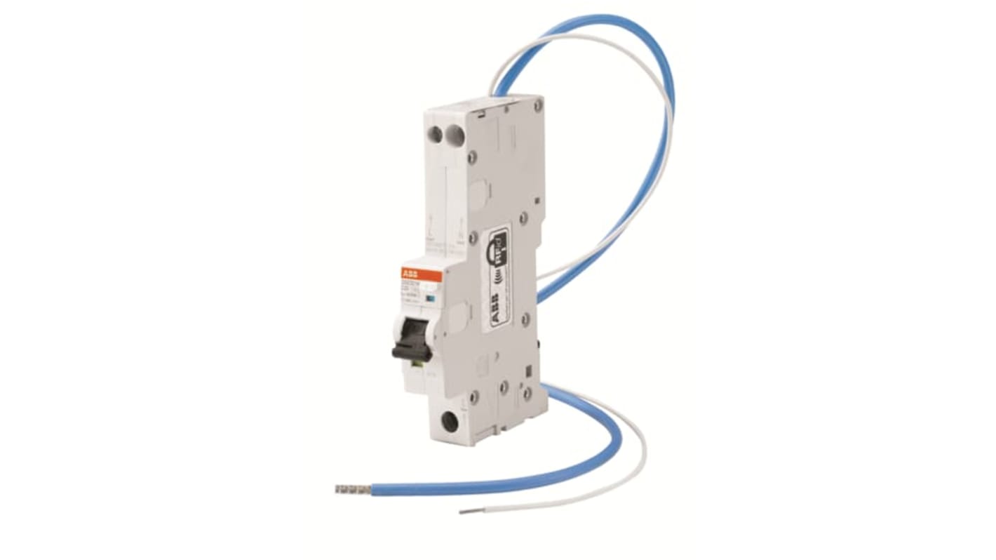 ABB RCBO, 10A Current Rating, 1P Poles, Type C