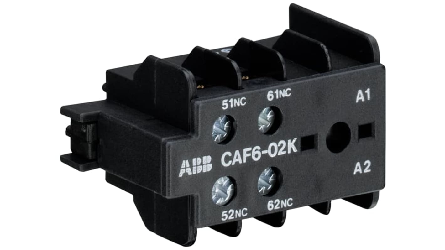 ABB Auxiliary Contact, 2 Contact, 2NC, Front Mount