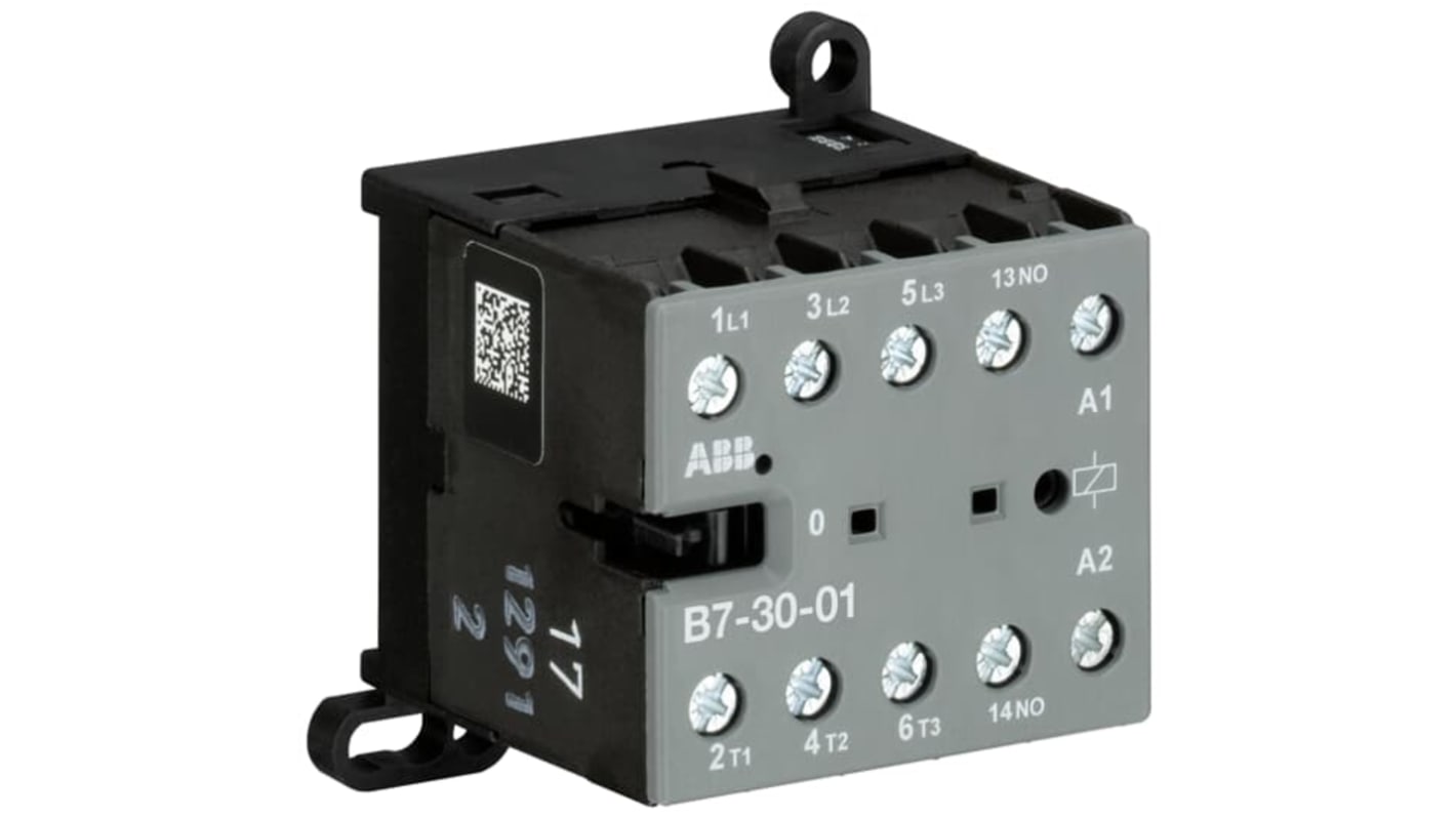 ABB B7-30-01 B Contactor, 415 V Coil, 3-Pole, 20 A, 5.5 kW, 3NO
