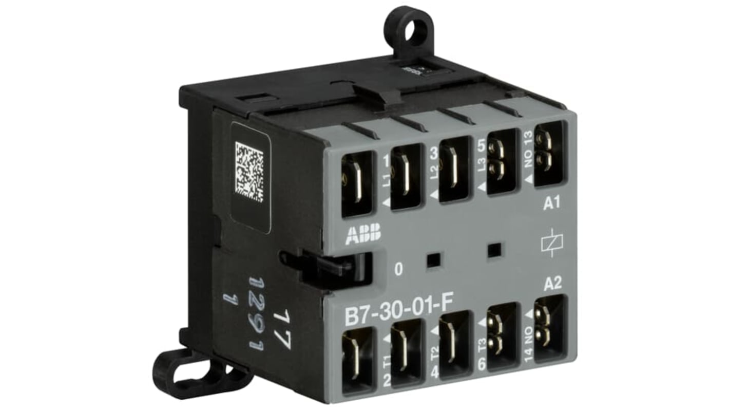 ABB Contactor, 240 V Coil, 3-Pole, 20 A, 5.5 kW, 3NO