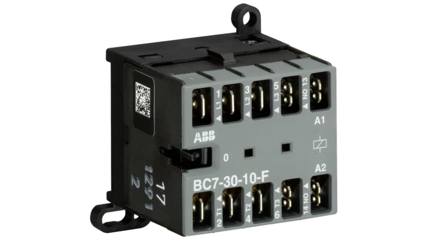 Contattore Unità di controllo ABB, serie B, 3 poli, 3NO, 20 A, 5,5 kW, bobina 24 V