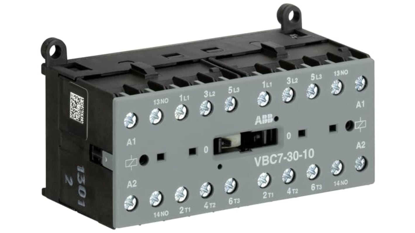 ABB Contactor, 12 V dc Coil, 3-Pole, 20 A, 5.5 kW, 3NO