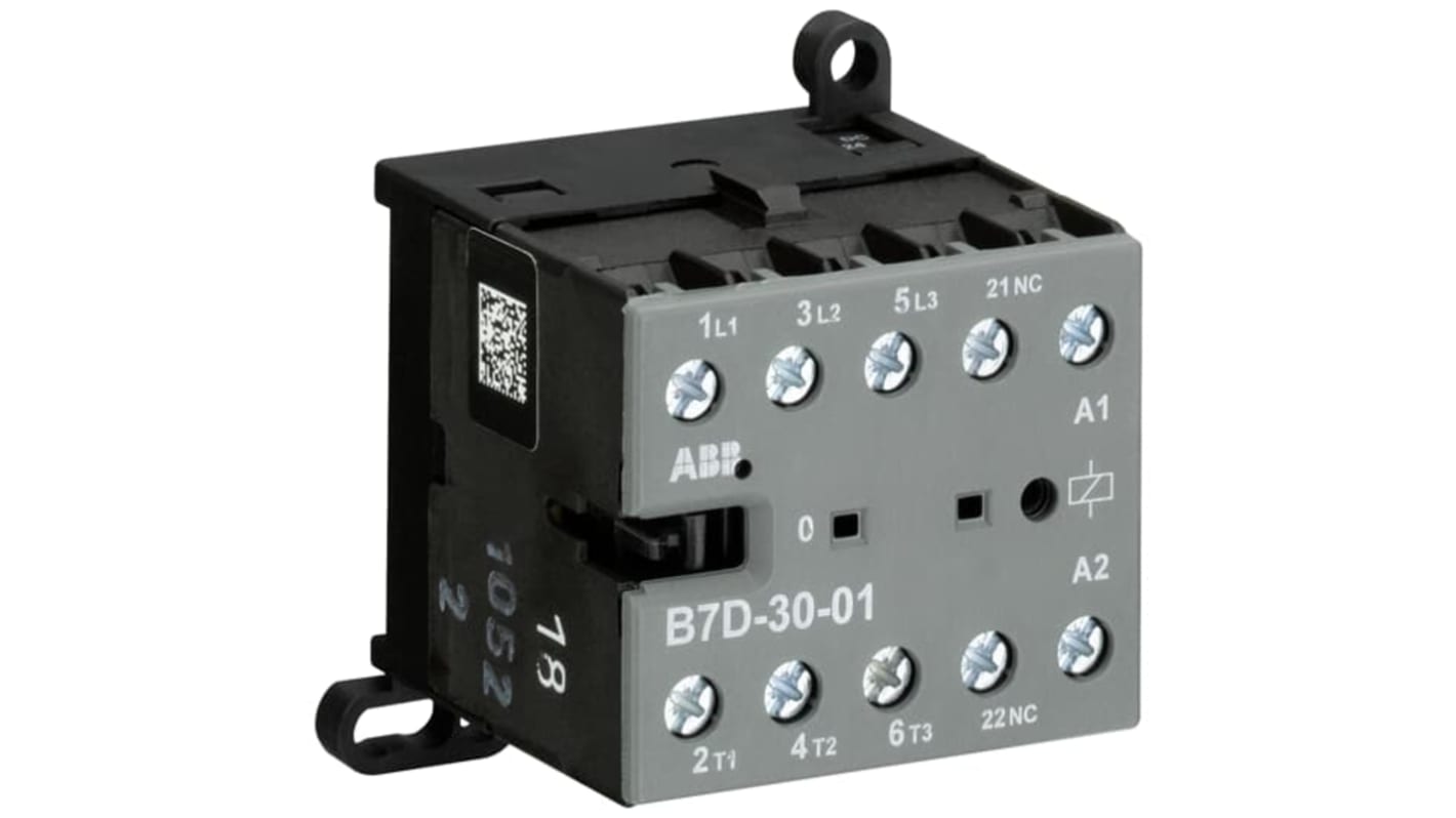 ABB B7D-30-01 B Contactor, 24 V Coil, 3-Pole, 20 A, 5.5 kW, 3NO