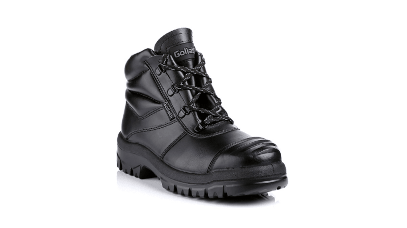 EL170DDR10 Goliath EL170DDR Black Steel Toe Capped Men's Safety Boots, UK 10, EU 44 RS