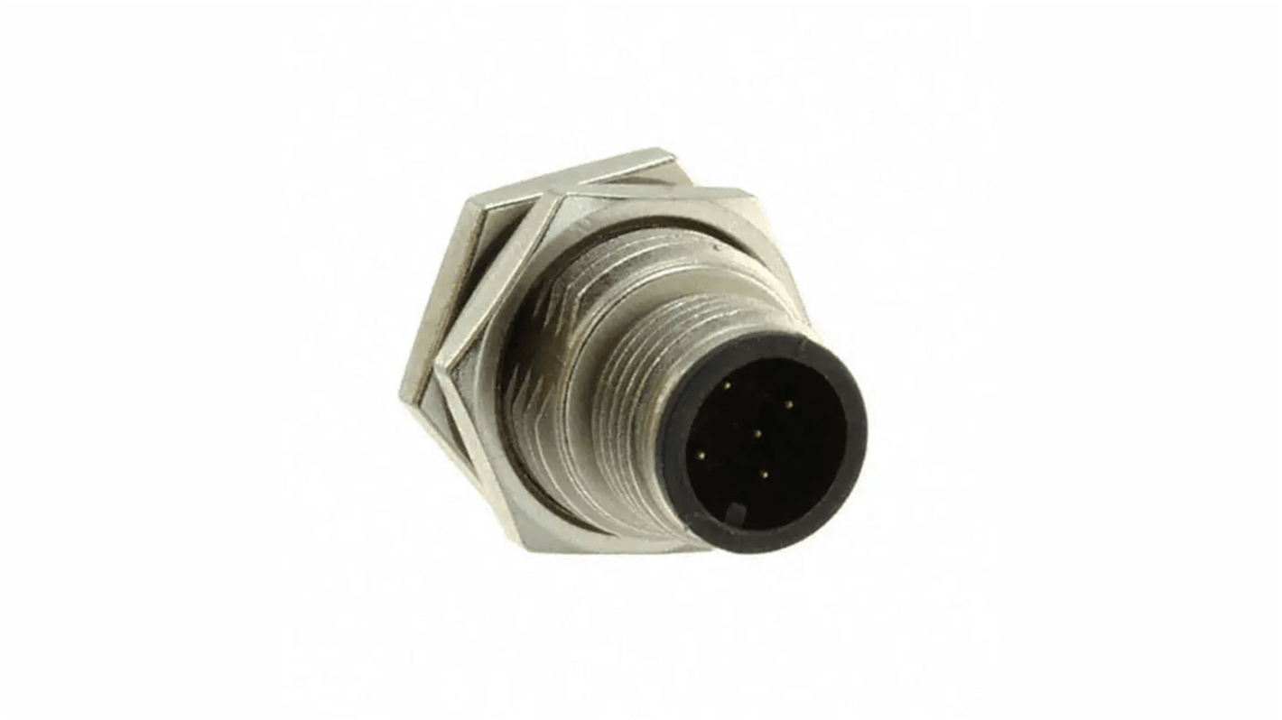 Amphenol Circular Connector, 5 Contacts, Panel Mount, M12 Connector, Plug, Male, M Series