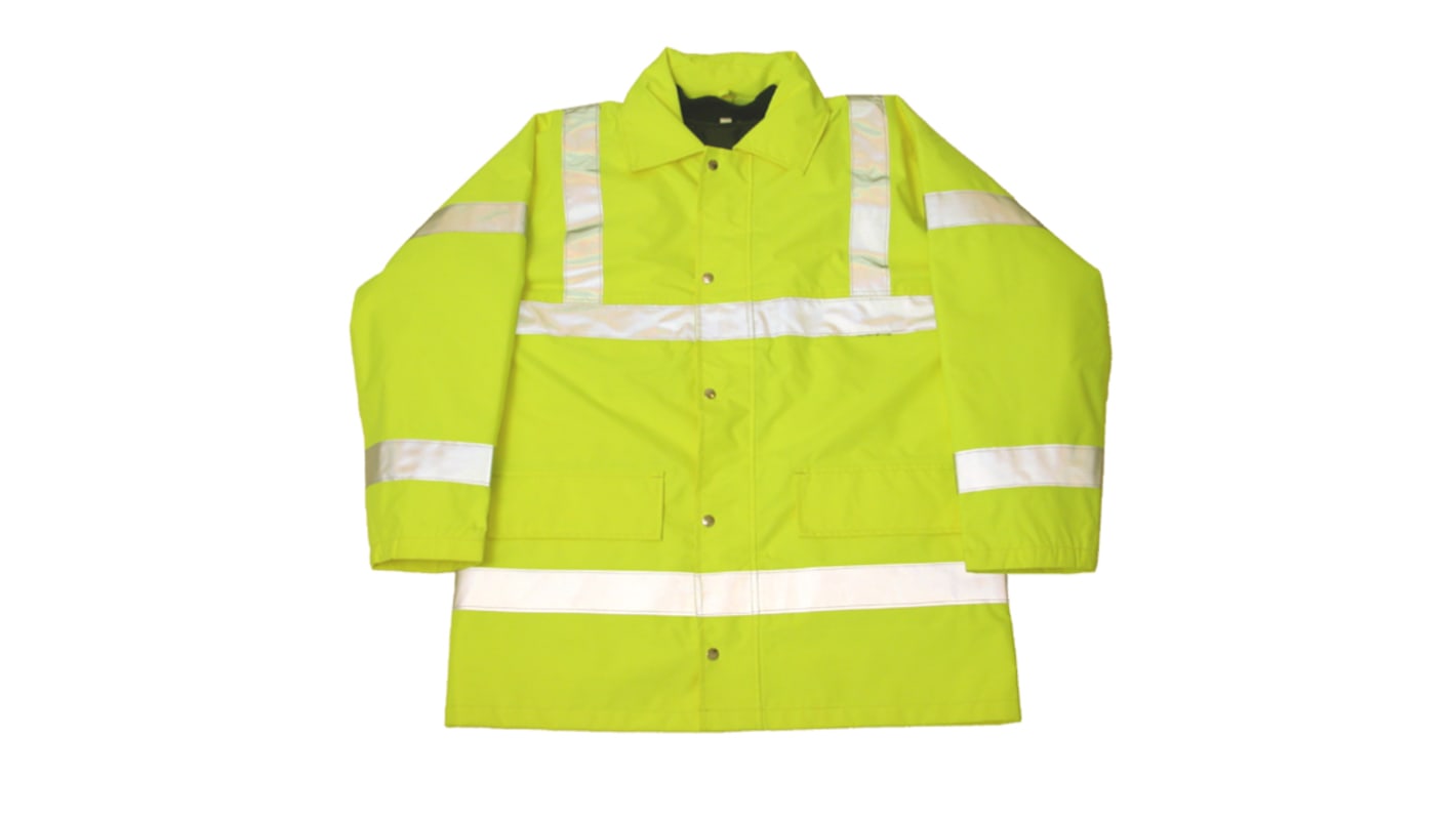 Chaqueta alta visibilidad Unisex C-Safe de color Amarillo, talla XXL, impermeable