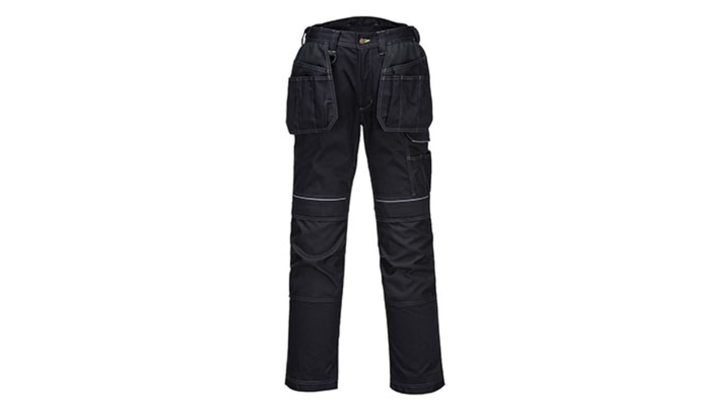 Pantalon de travail Portwest, 76cm Homme, Gris/noir