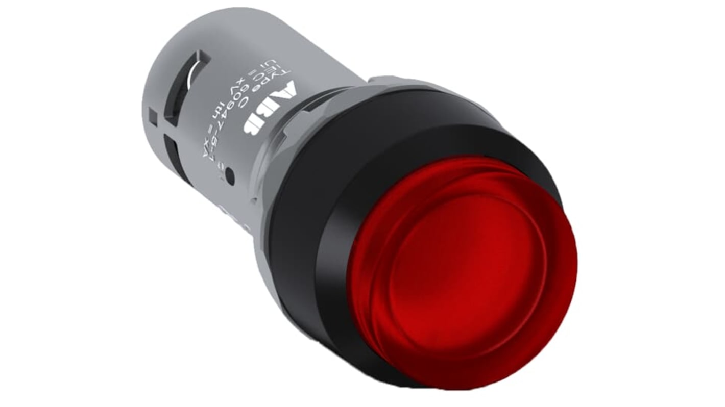 ABB CP4 Series Illuminated Push Button Complete Unit, 22.5mm Cutout, SPST