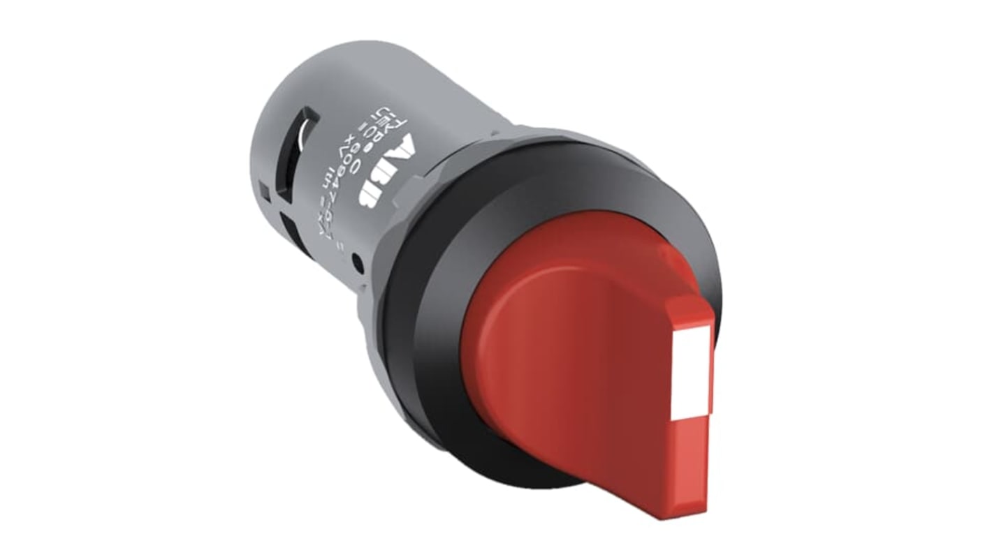 ABB Short Handle Selector Switch - 22.5mm Cutout Diameter 2 Positions