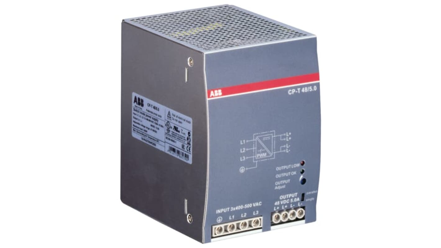 Alimentation pour rail DIN ABB, série CP, 48V c.c.out 5A