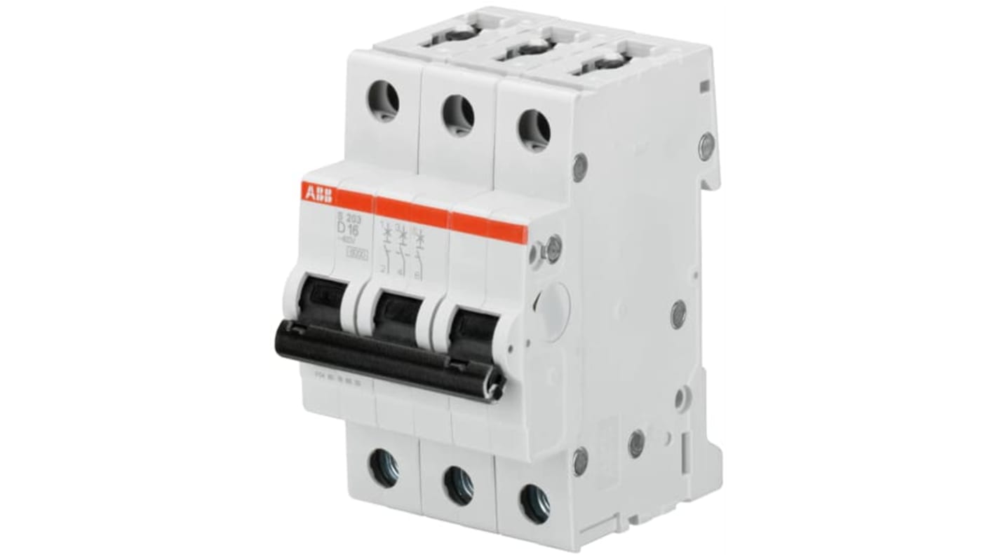 ABB System Pro M Compact S200 MCB, 3P, 1A Curve D