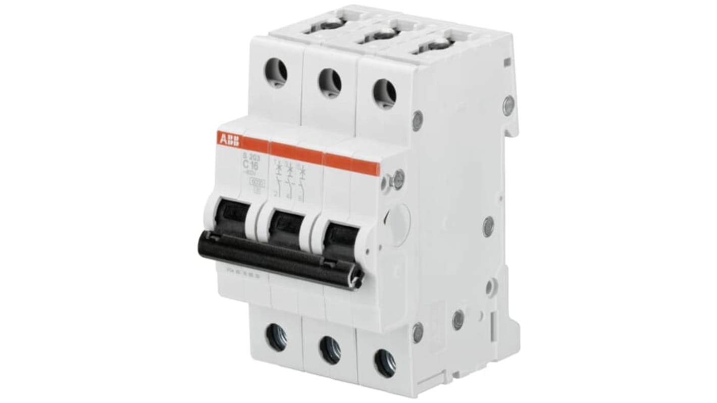 ABB System Pro M Compact S200 MCB, 3P, 1.6A Curve C