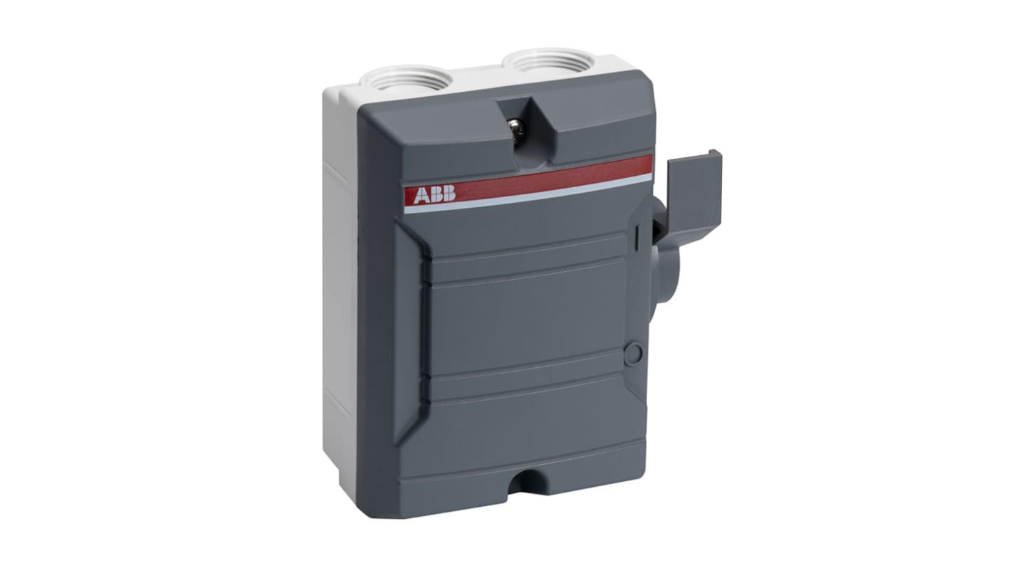 ABB 3 Pole Surface Mount Switch Disconnector - 25A Maximum Current, 7.5kW Power Rating, IP65