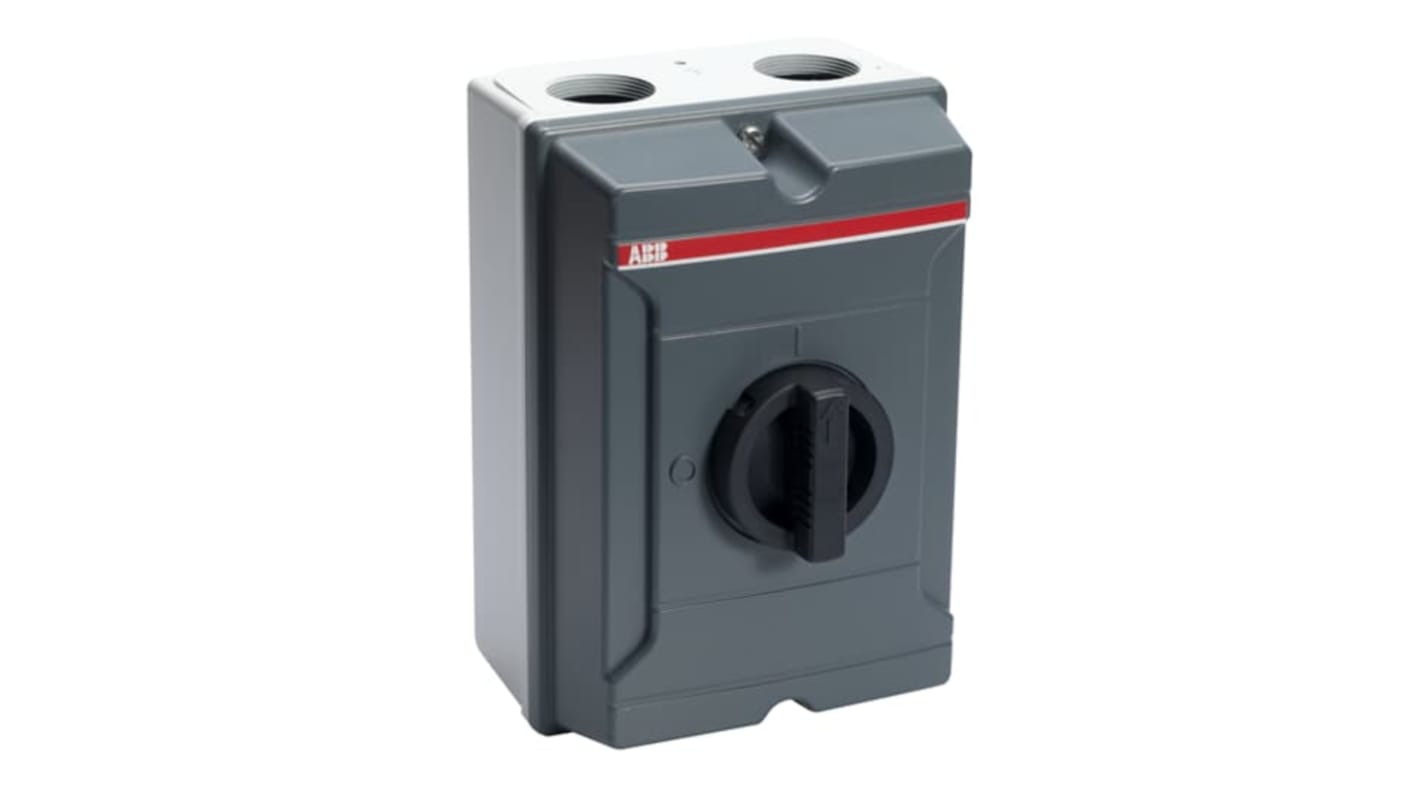ABB 3P Pole Surface Mount Switch Disconnector - 63A Maximum Current, 25kW Power Rating, IP65