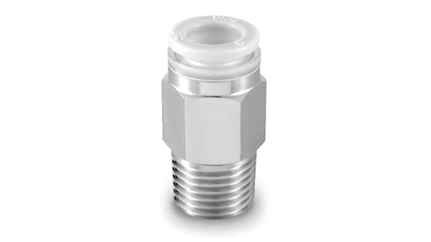 SMC KPQH Series Straight Threaded Adaptor, Push In 4 mm to Push In 4 mm