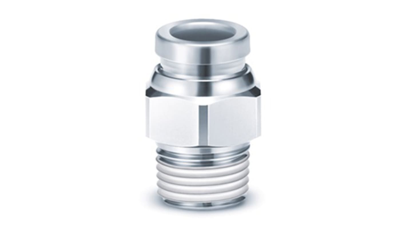 SMC KQB2 Series Straight Threaded Adaptor, G 1/2 Male to Push In 16 mm