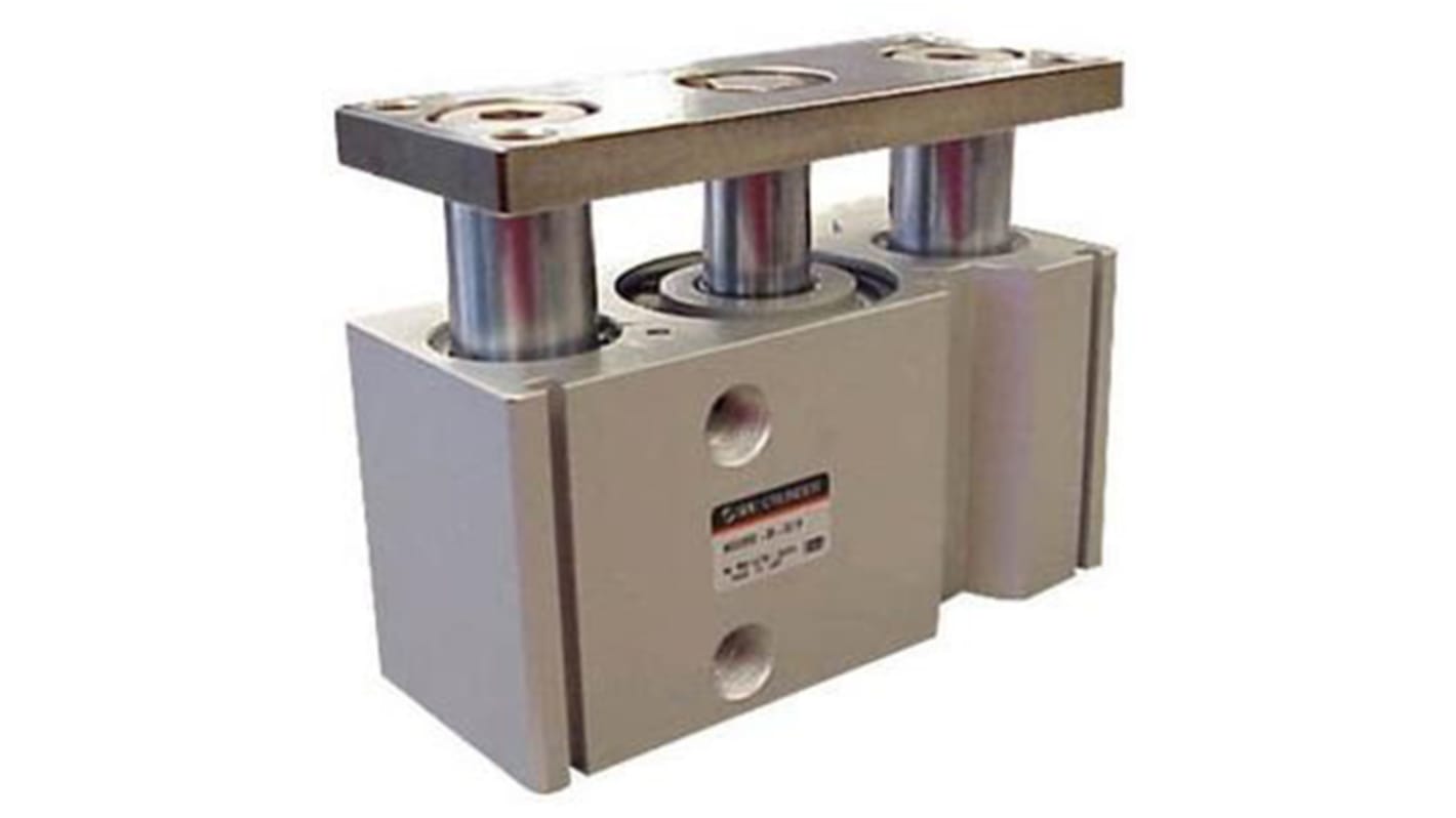 SMC Pneumatic Guided Cylinder - 20mm Bore, 175mm Stroke, MGQM Series, Double Acting