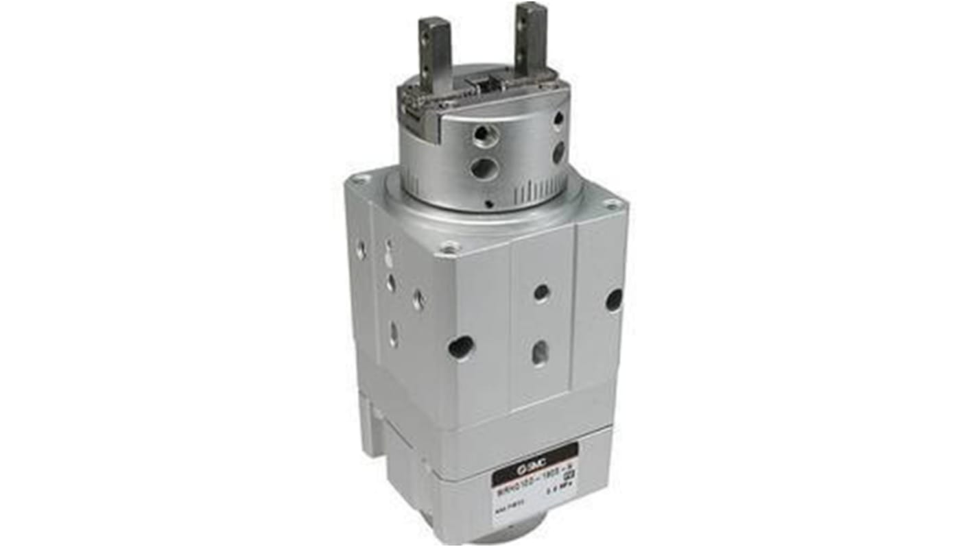 SMC MRHQ Pneumatikgreifer, Einfach-Ausführung, 2 Greifarme, Parallel, 7 bar max.