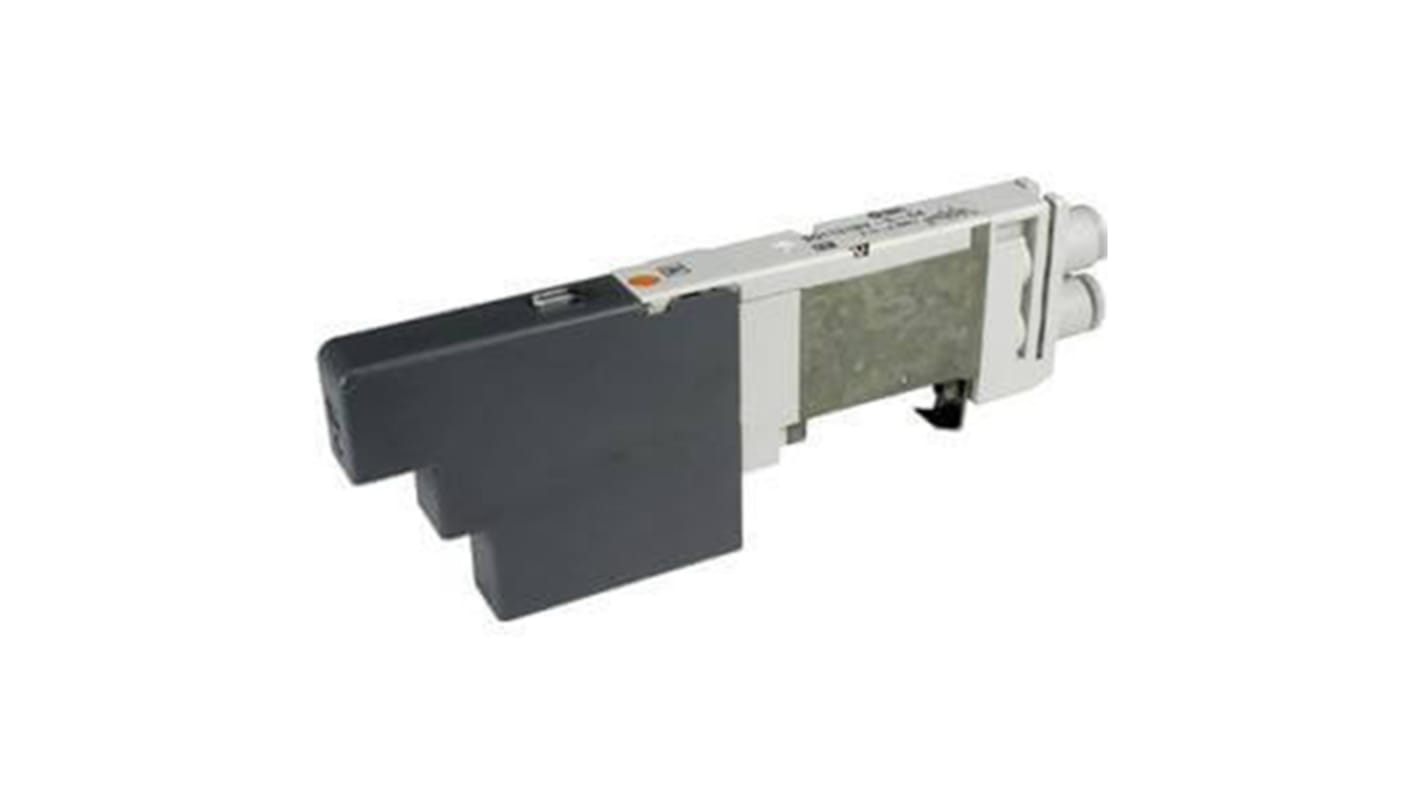 SMC SQ1000 Pneumatik-Magnetventil, für DIN-Schienen One-Touch-Anschluss 6 mm, Elektromagnet-betätigt