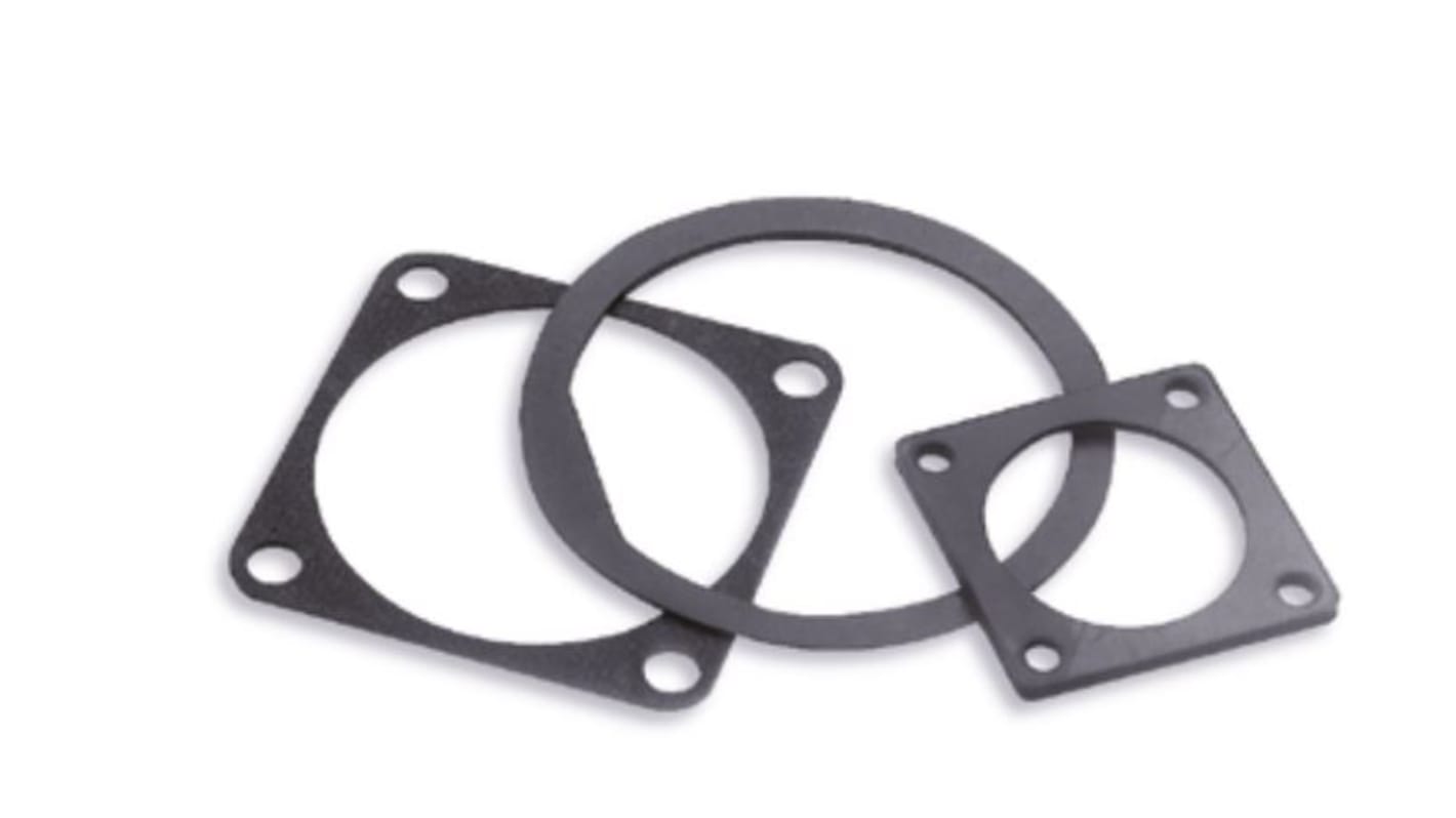 ITT Cannon Black Panel Gaskets, Shell Size 16mm for use with Trident Connectors