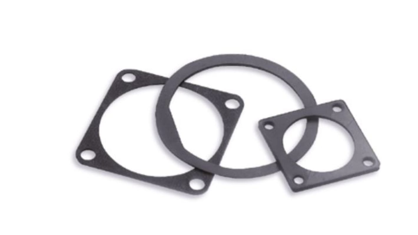 ITT Cannon Black Panel Gaskets, Shell Size 24mm for use with Trident Connectors