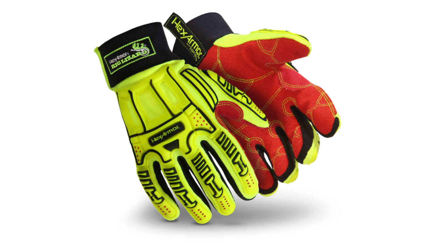 Uvex Rig Lizard 2025X Yellow SuperFabric® Cut Resistant Gloves, Size 7, Small