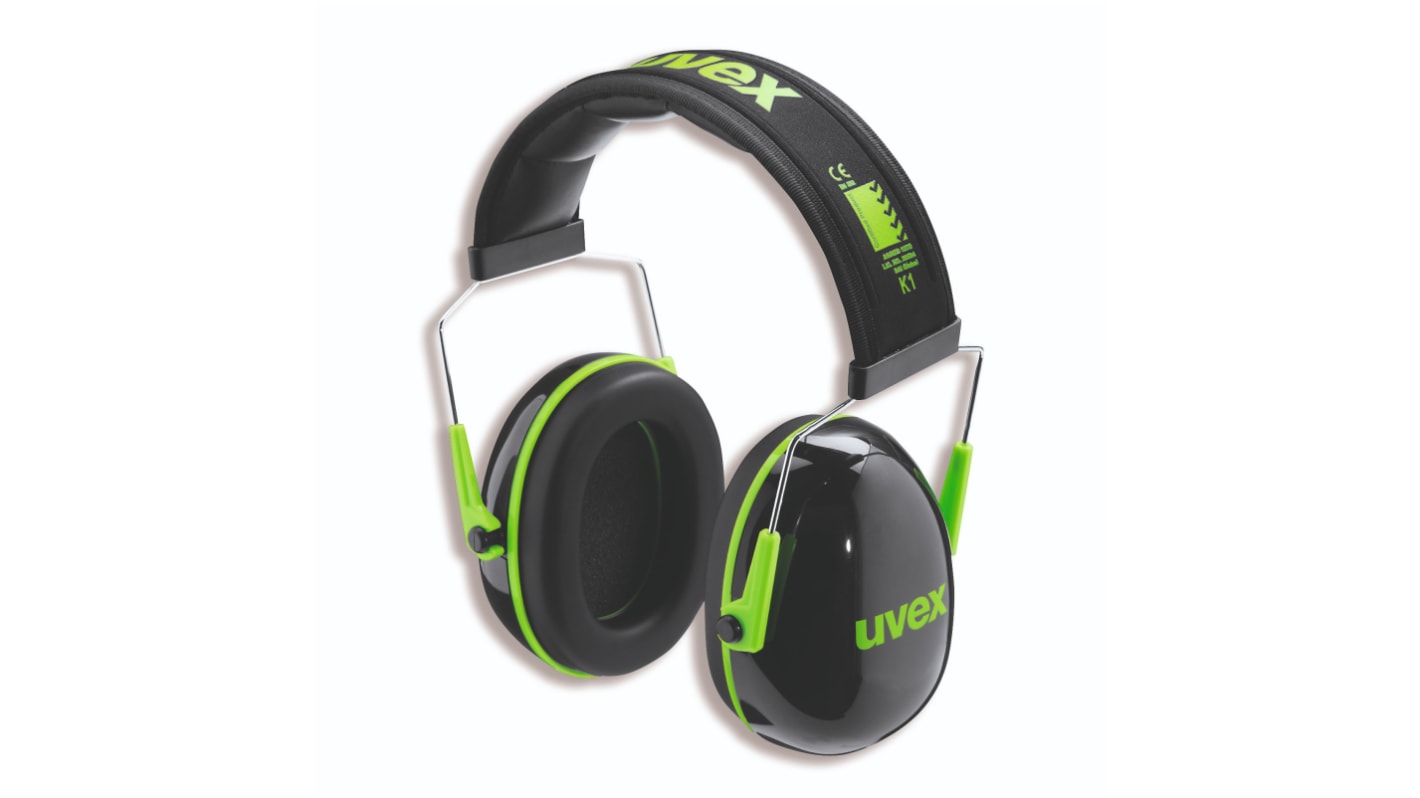 Uvex Uvex K1 Wireless Ear Defender with Headband, Black, Green