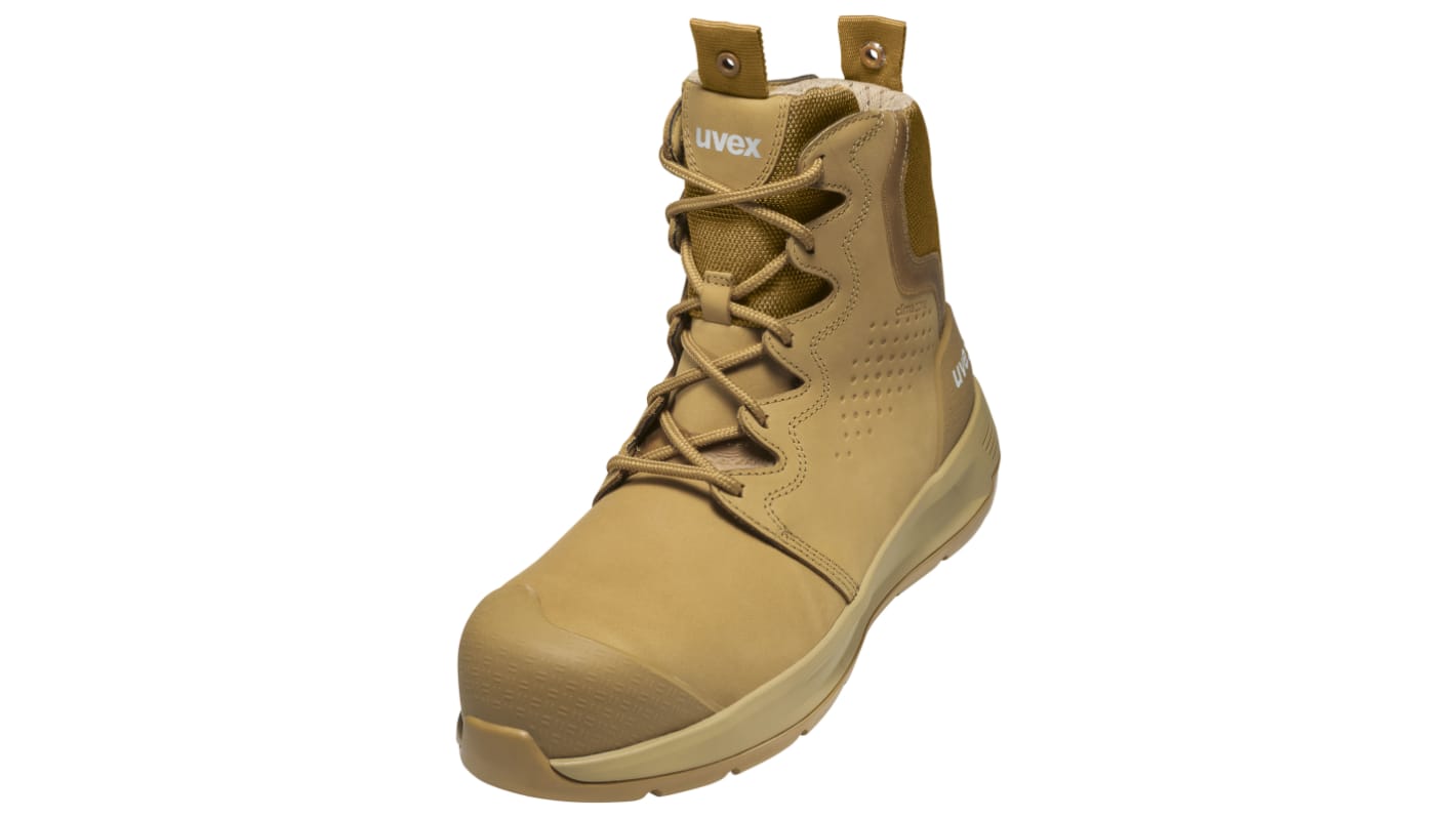 Uvex Uvex 3 x-flow Tan/Wheat Unisex Safety Boots, UK 7, EU 41