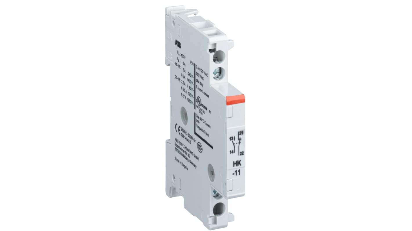 Contact auxiliaire ABB, longueur 72mm, 3 A, 250 V c.c., 400 V c.a., pour Mo325, MS325