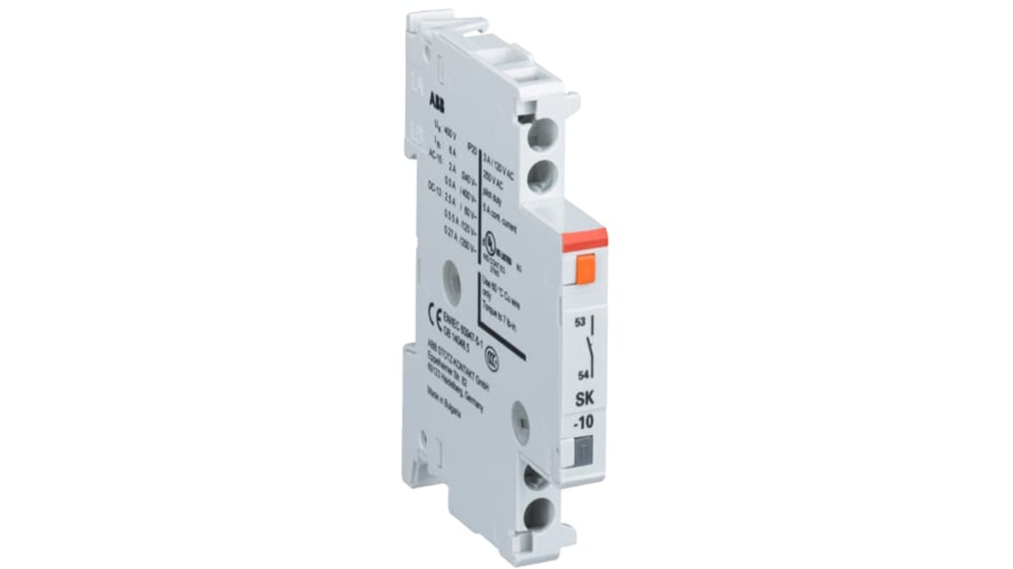 ABB Auxiliary Contact for Use with MO325, MS325, 72mm Length, 250Vdc, 400Vac