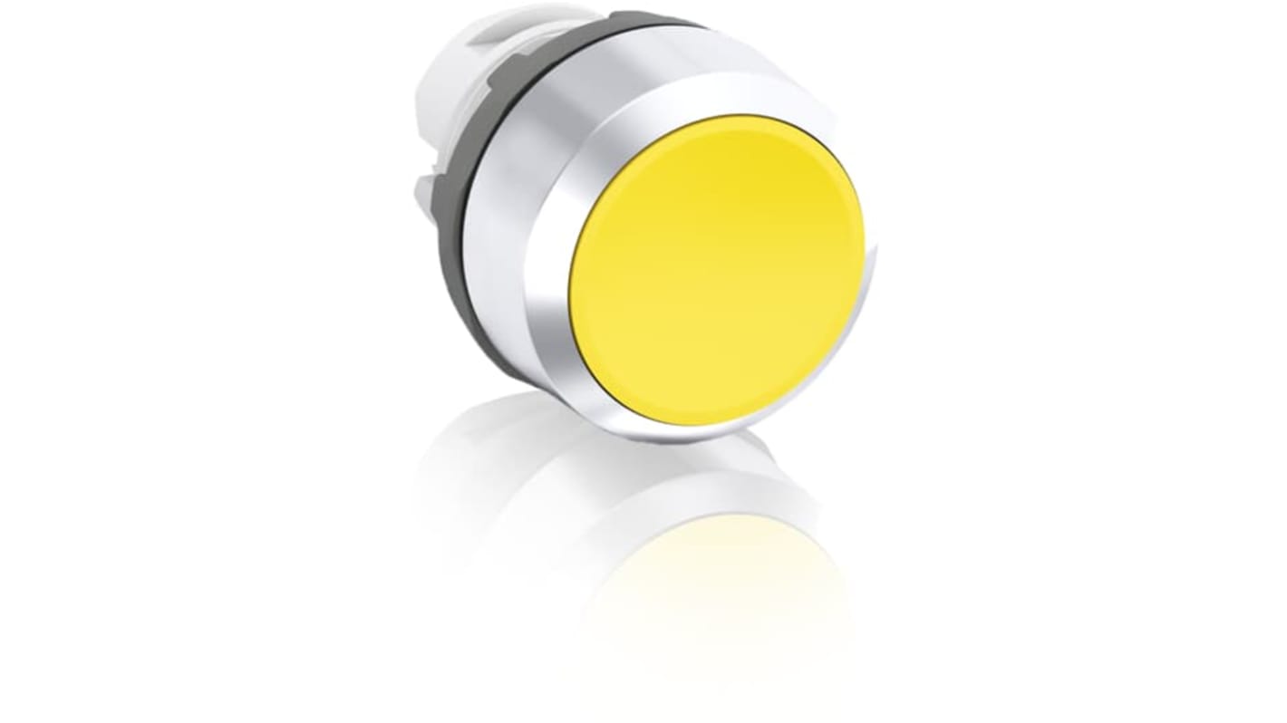 Tête de bouton poussoir ABB, MP1 Jaune, Ø découpe 22.5mm, Momentané