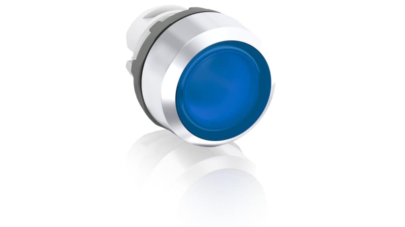 Tête de bouton poussoir ABB, MP1 Bleu, Ø découpe 22.5mm, Momentané