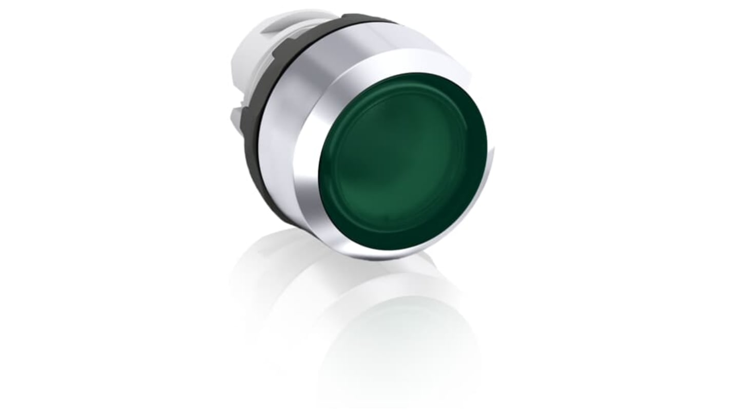 ABB MP2 Series Green Maintained Push Button Head, 22.5mm Cutout