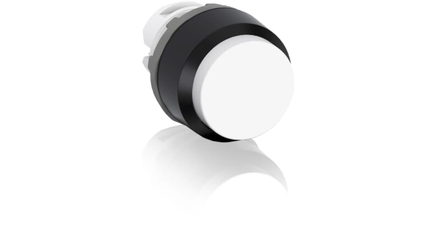 Cabezal de pulsador ABB serie MP3, Ø 22.5mm, de color Blanco, Redondo, Momentáneo