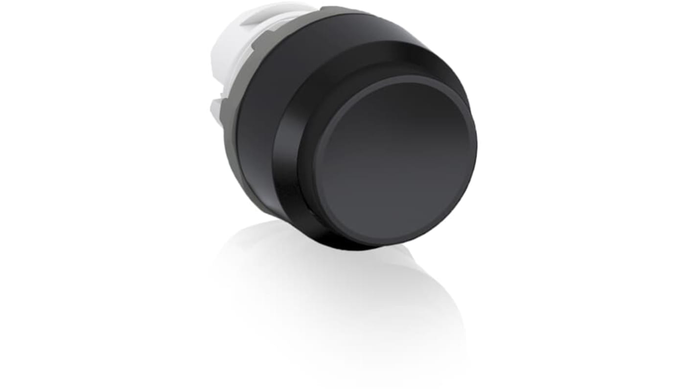 Tête de bouton poussoir ABB, MP3 Noir, Ø découpe 22.5mm, Momentané