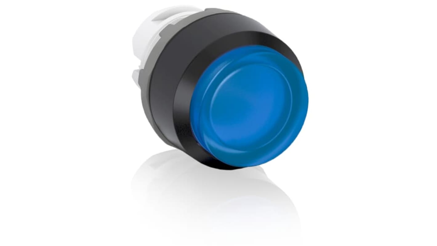 Tête de bouton poussoir ABB, MP3 Bleu, Ø découpe 22.5mm, Momentané