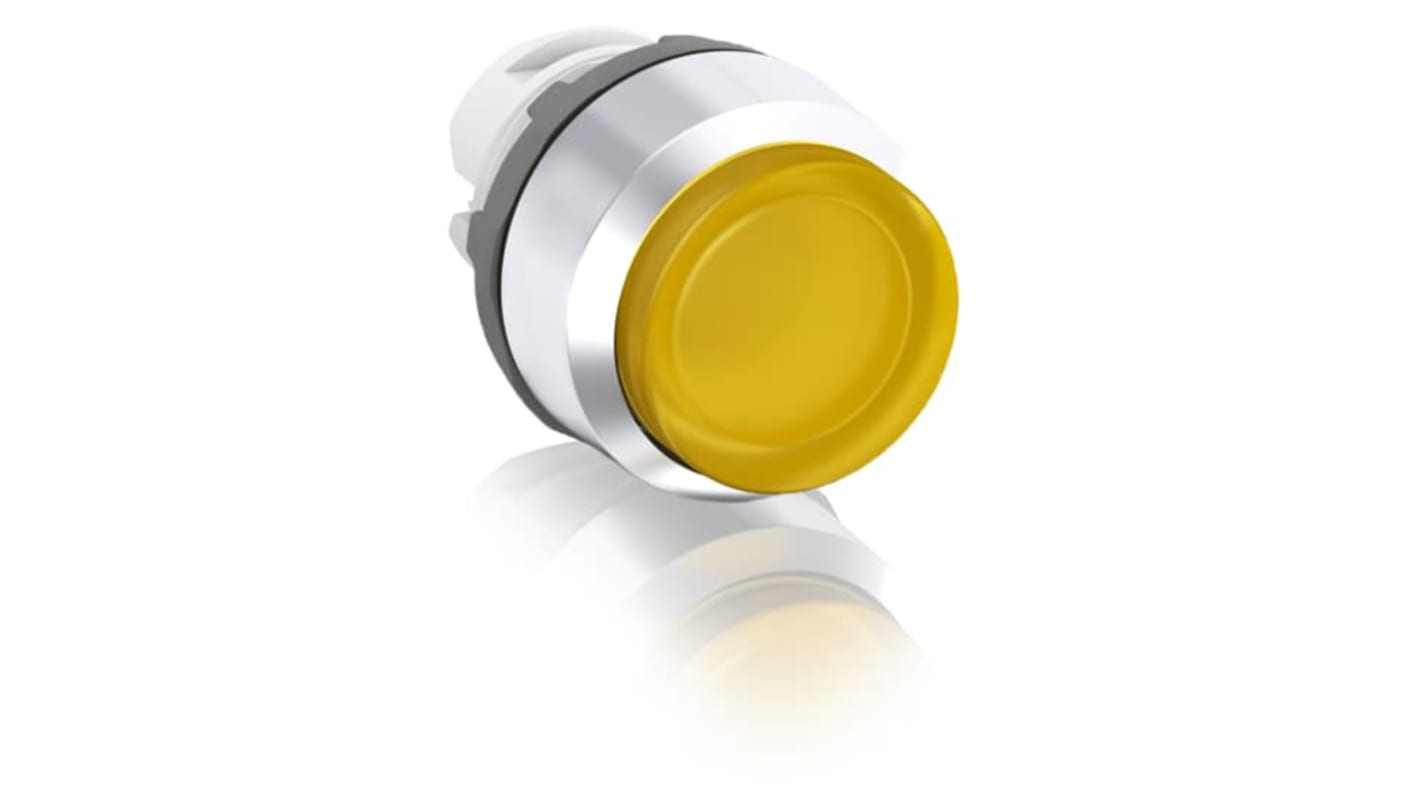 Tête de bouton poussoir ABB, MP3 Jaune, Ø découpe 22.5mm, Momentané