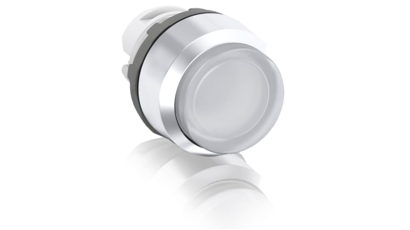 ABB MP3 Series White Momentary Push Button Head, 22.5mm Cutout