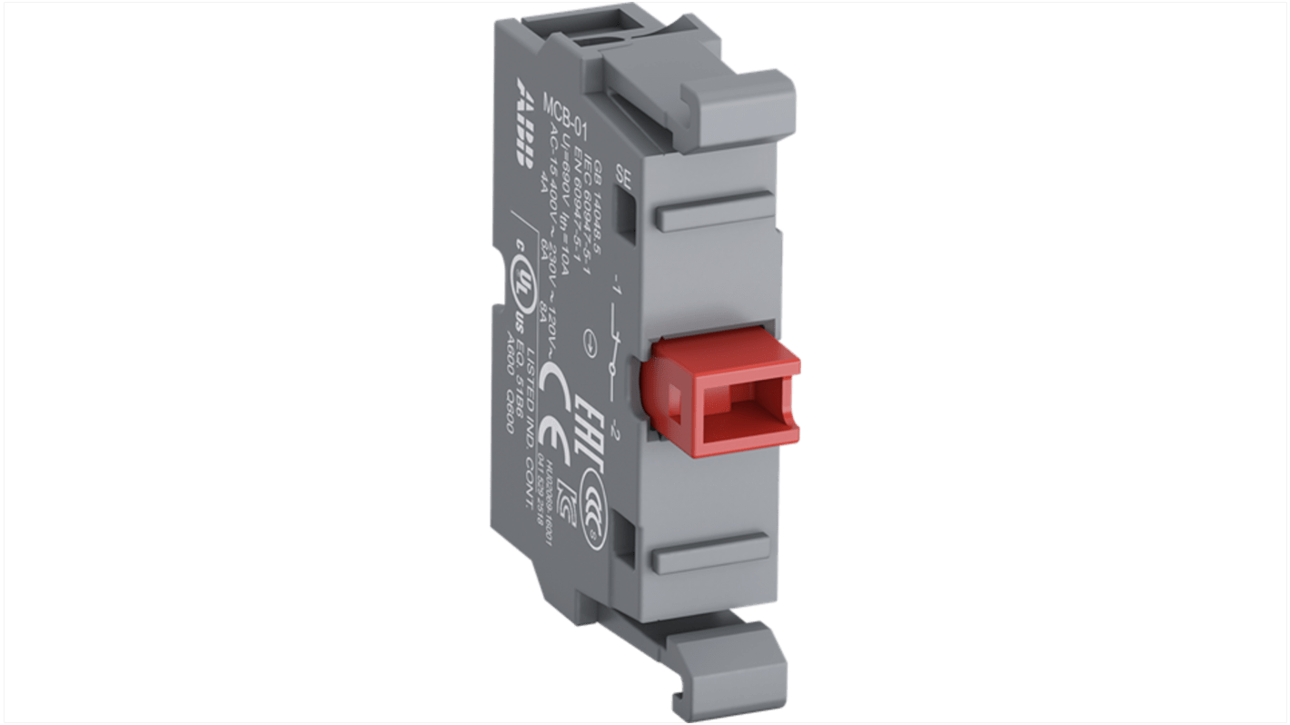 ABB MCB Kontaktblock mit Fassung, , 1 Öffner, 230V, Schraubanschluss