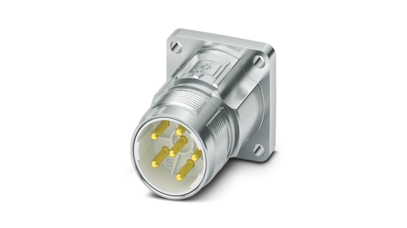 Phoenix Contact Circular Connector, 6 Contacts, Front Mount, M23 Connector, Plug, Male, IP67, M23 PRO Series