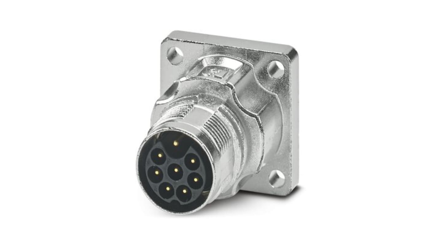 Conector circular Phoenix Contact macho serie M17 PRO de 8 vías macho, Montaje frontal, IP66, IP68