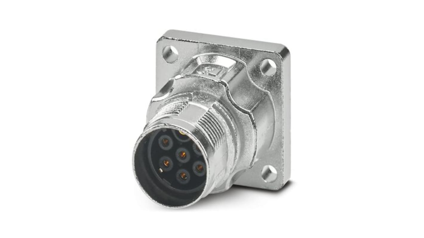1628915 | Phoenix Contact Circular Connector, 7 Contacts, Front Mount ...