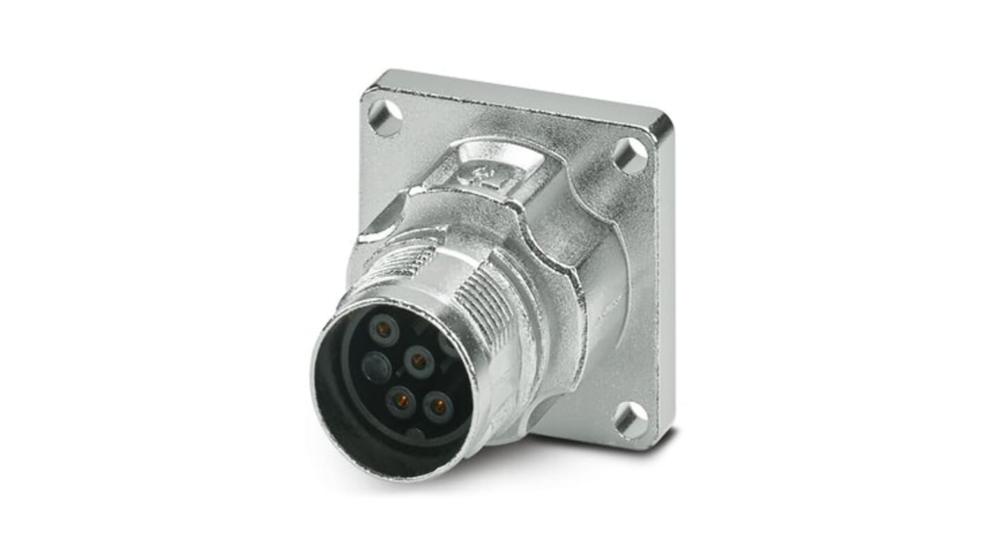 Conector circular Phoenix Contact hembra serie M17 PRO de 6 vías hembra, Montaje frontal, IP66, IP68