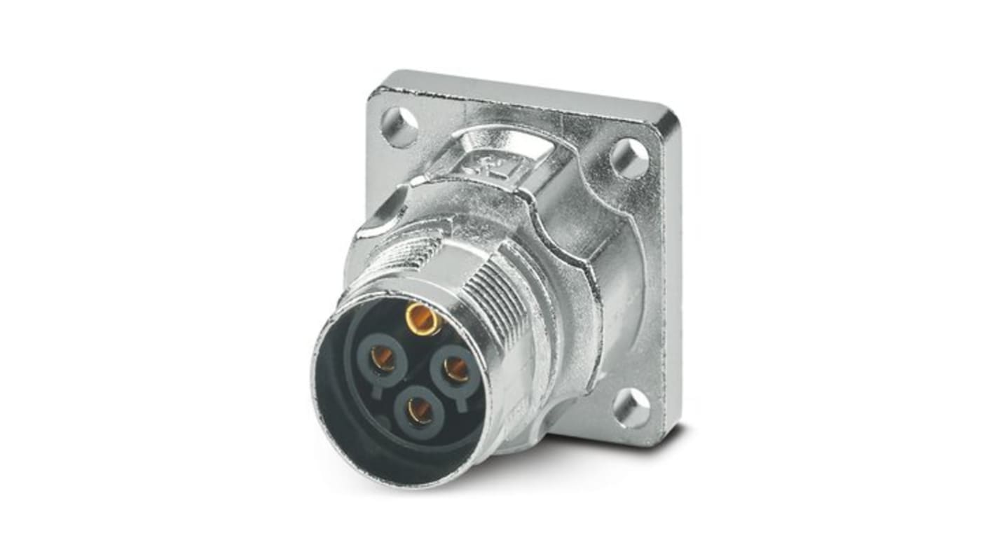 Conector circular Phoenix Contact hembra serie M17 PRO de 4 vías hembra, Montaje frontal, IP66, IP68