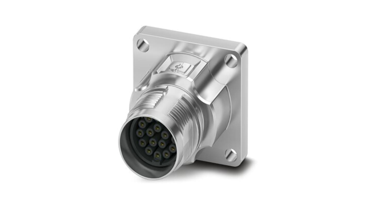 Phoenix Contact Circular Connector, 17 Contacts, Front Mount, M17 Connector, Socket, Female, IP66, IP68, M17 PRO Series